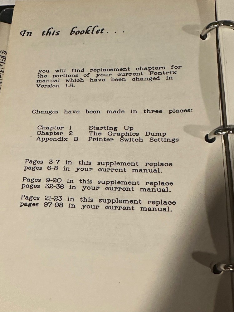 Fontrix typesetting software complete with Fontpaks Apple II plus IIe computer