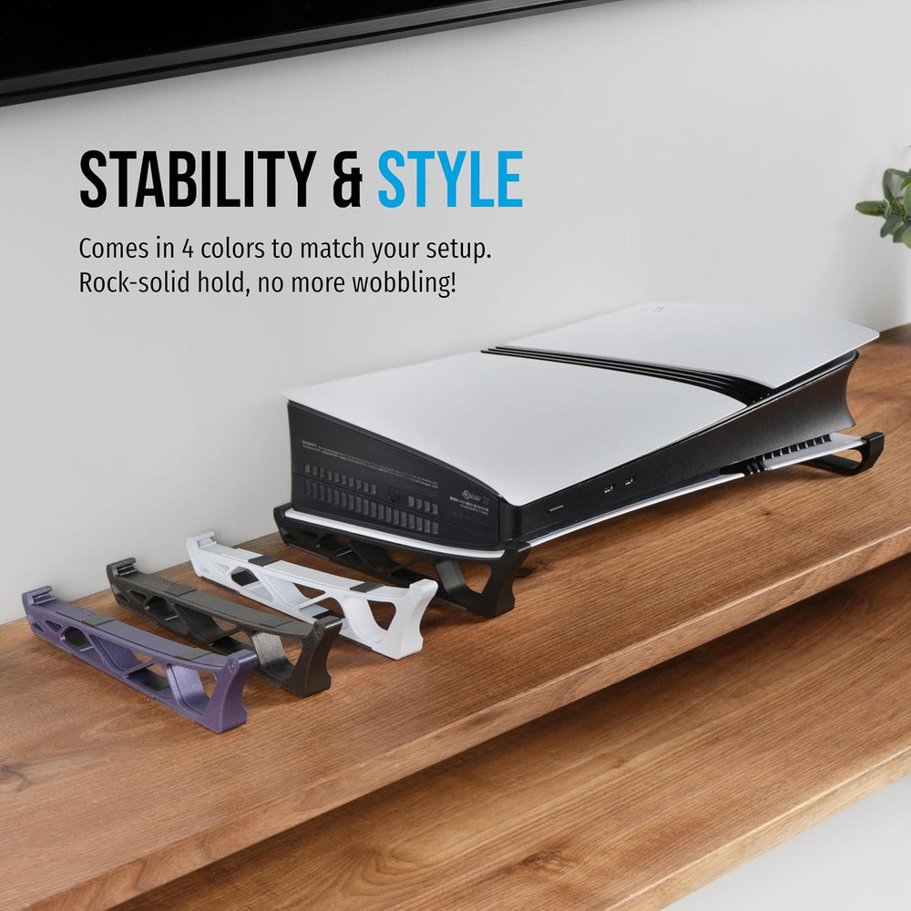 Skates - Horizontal Stand for PS5 Pro Compatible with Disc & Digital Edition (Bl