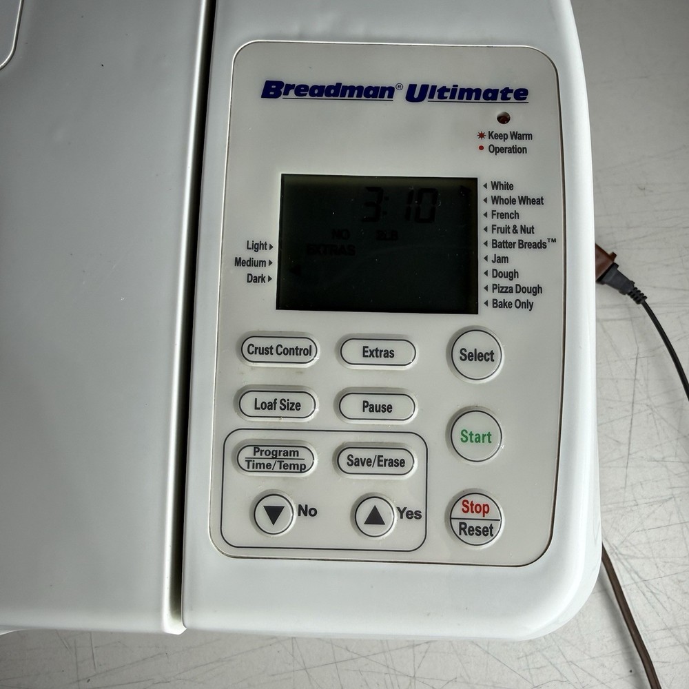 Breadman Ultimate Bread Maker Baking Automatic Machine TR2200C Tested Works GUC