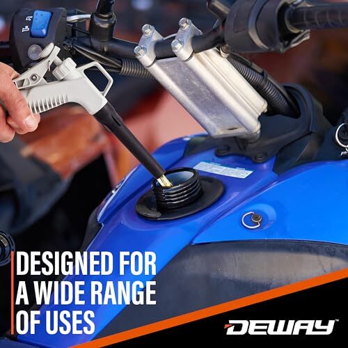 DeWay Battery-Powered Stick Fuel Transfer Pump with Hand Trigger Nozzle