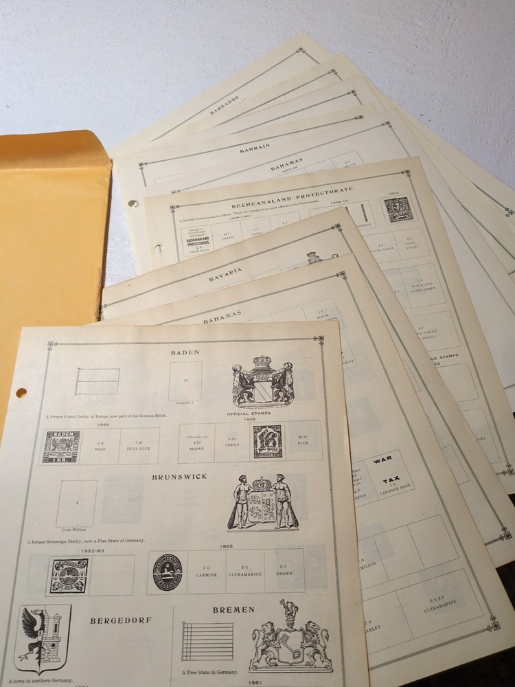 APC Z6641 Scott international pages that have countries starting with letter b