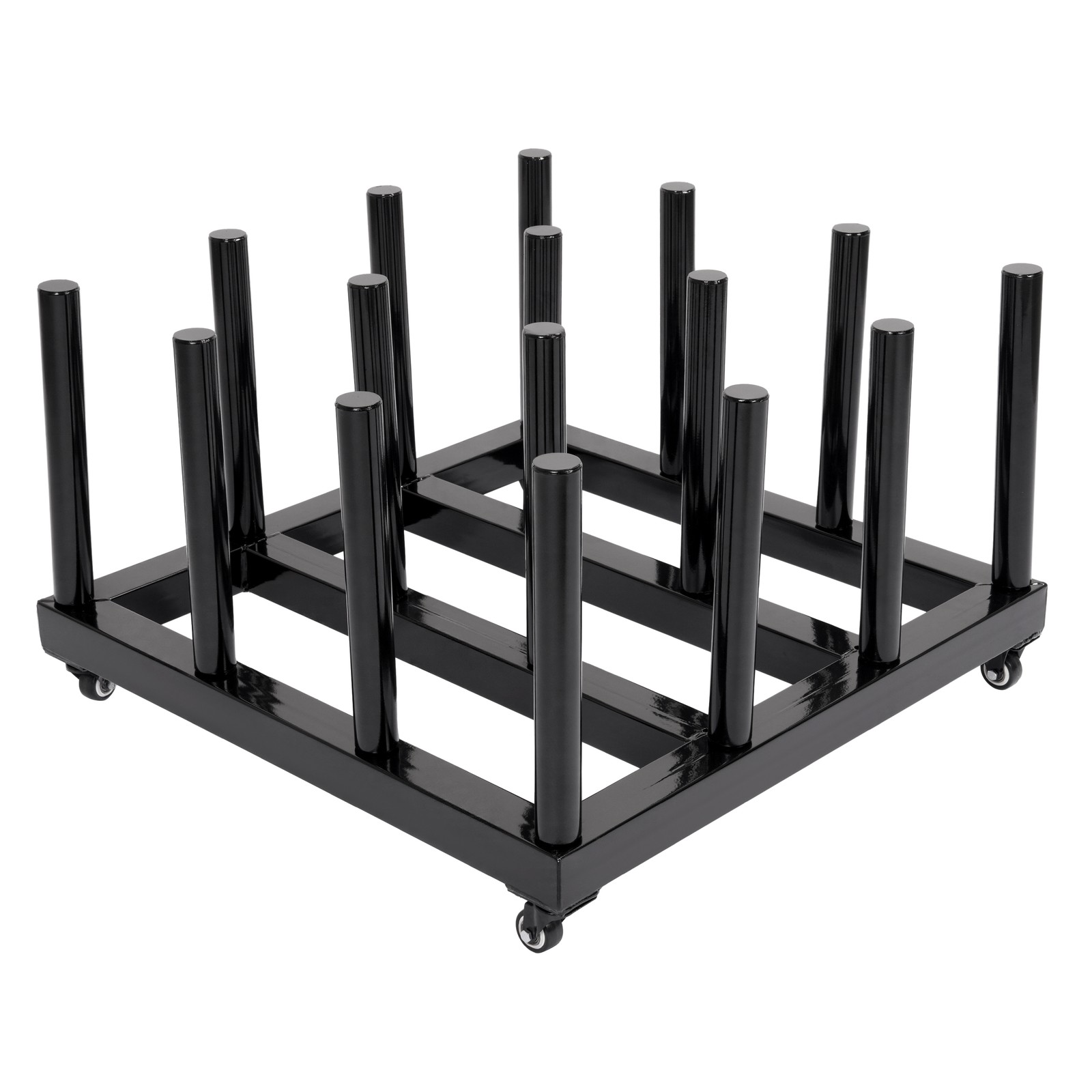 Vinyl Cart Mobile Media Rack 16 Roll Capacity Heavy Duty Digital Media Storage