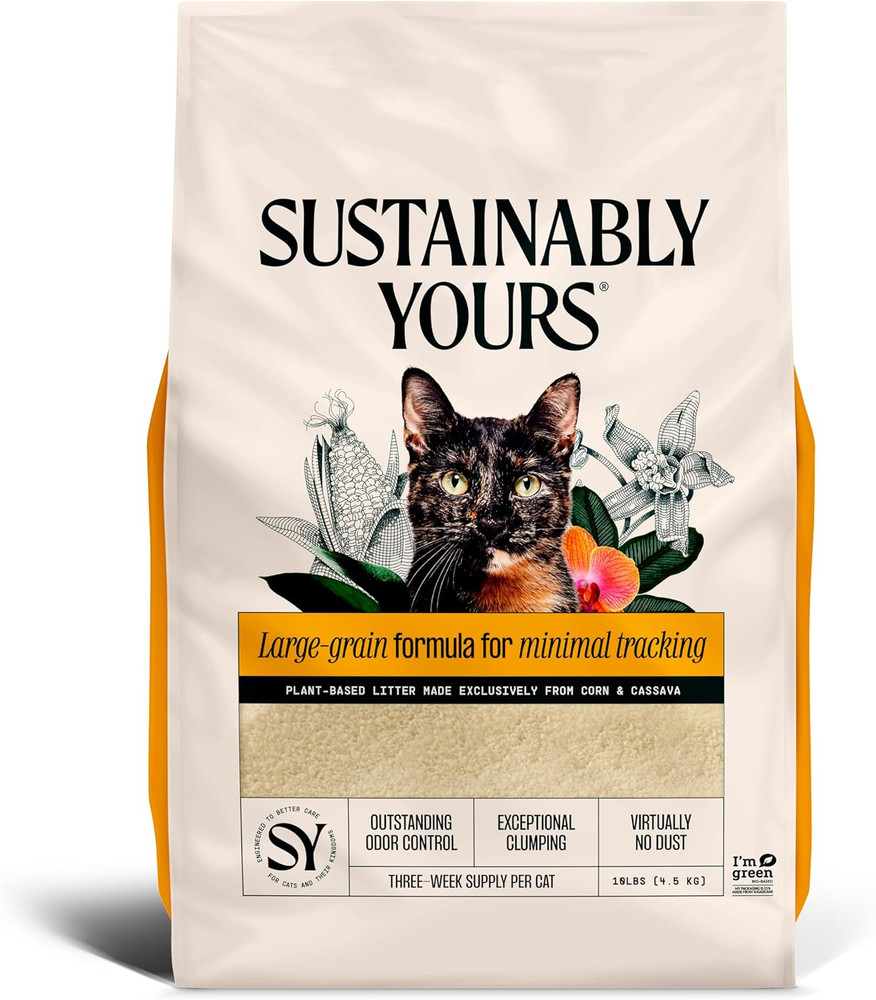 Natural Cat Litter, Large-Grain Formula, Low Tracking, Exceptional Clumping & Od