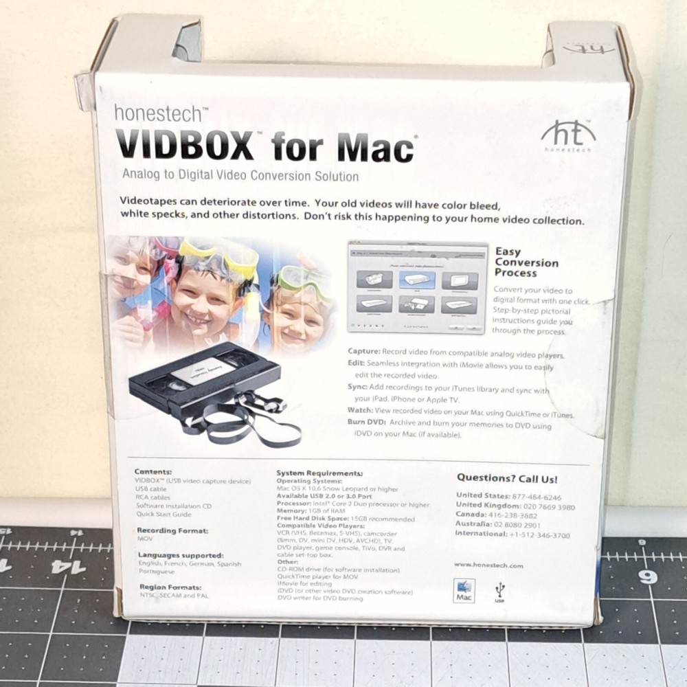 Honestech Vidbox For Mac Analog to Digital Video Conversion Solution New