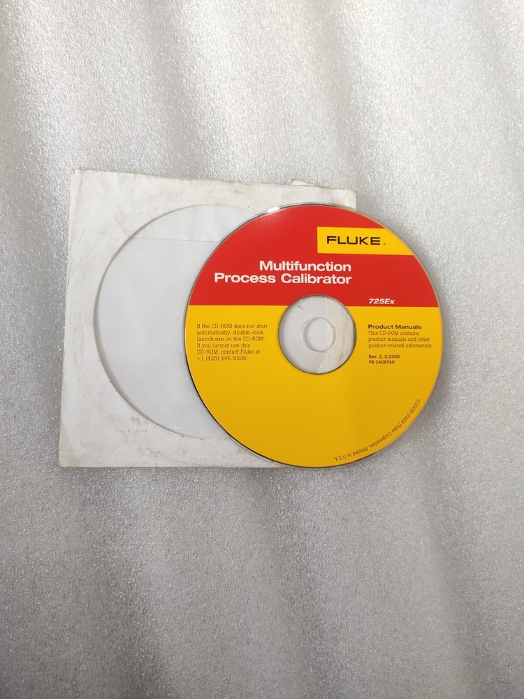 Fluke Multifunction Process Calibrator 725x Product Manuals CD