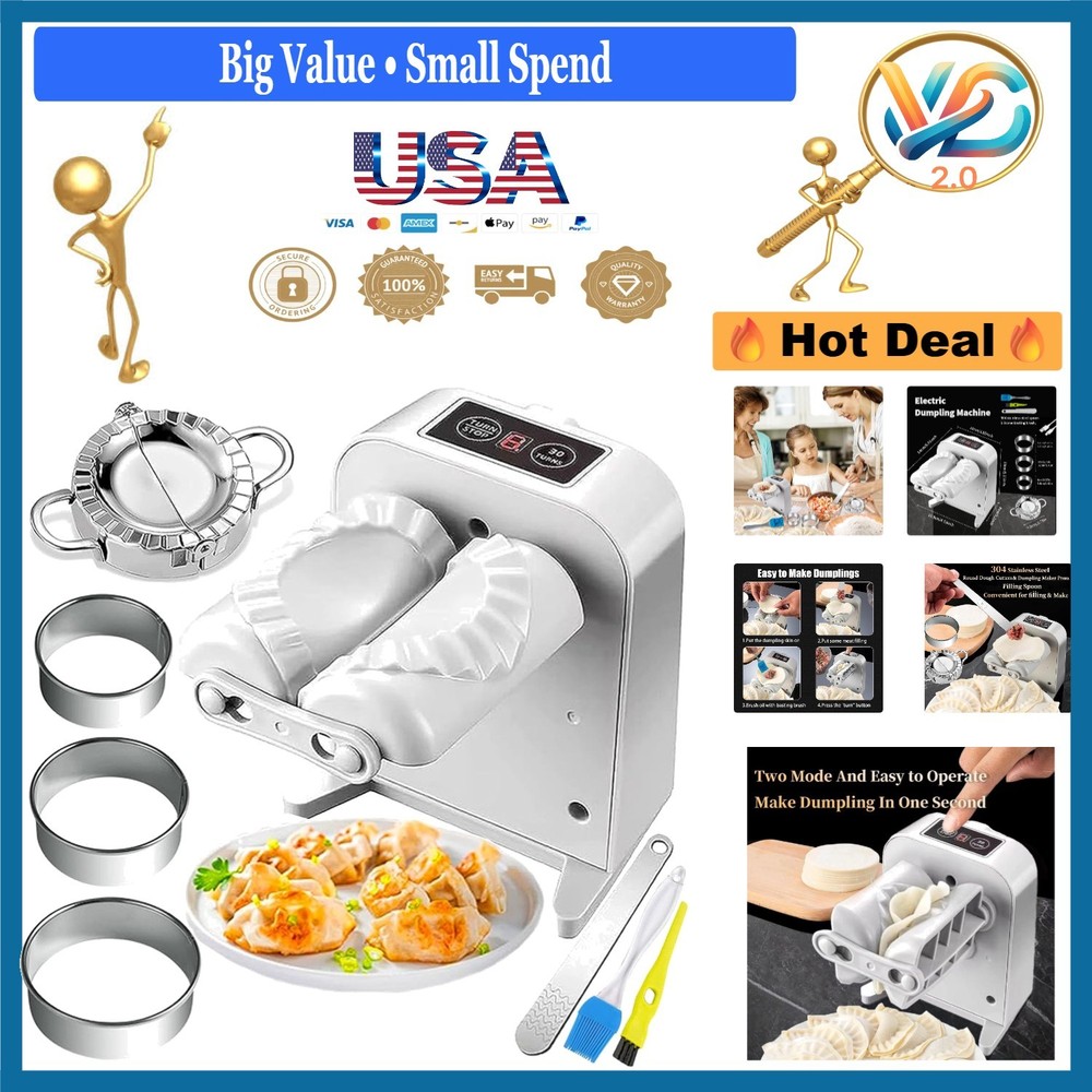 Electric Dumpling Maker Machine Rechargeable Auto with Accessories