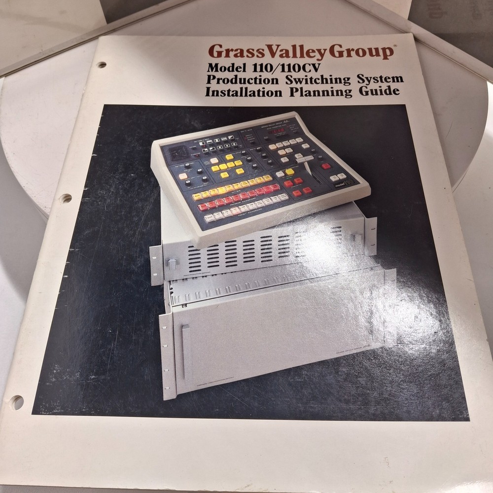 Grass Valley Model 110 Manuals 2‑Volume Set + ABC Notes + Install Planning Guide