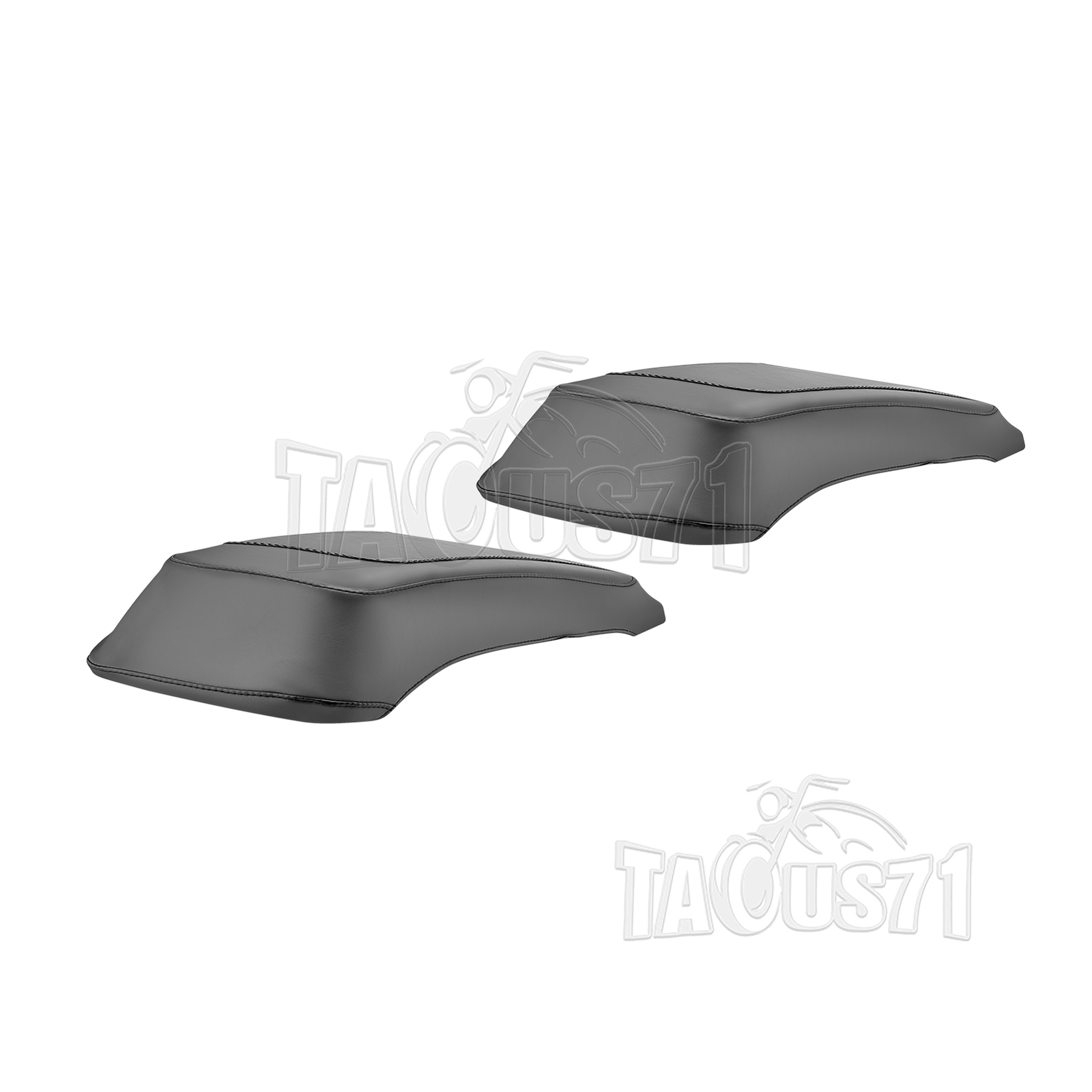 Pair Leather Hard Saddlebag Lid Covers Shield Fit 97-13 Harley FLT FLH Touring