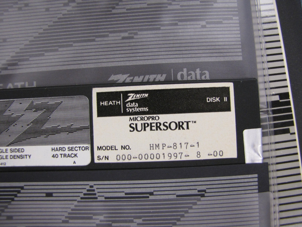 Heath Zenith Data Systems Binders - SUPERSORT & BASIC-80 w/ 4x 5.25" Disks