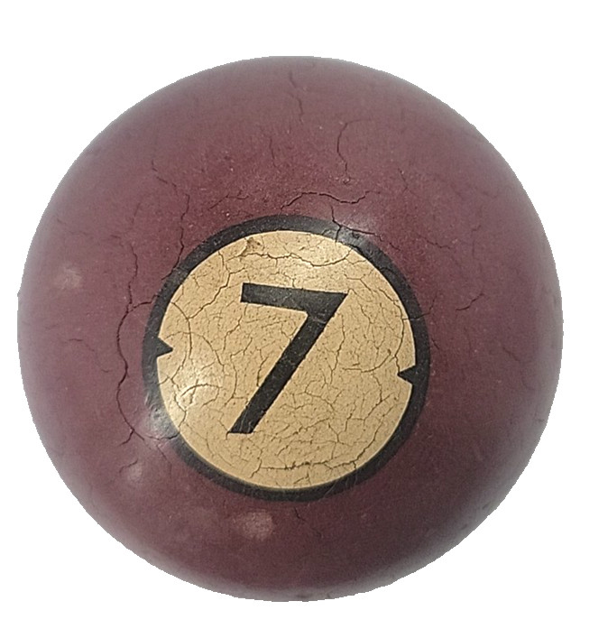 Vintage Clay Billiard Ball #7