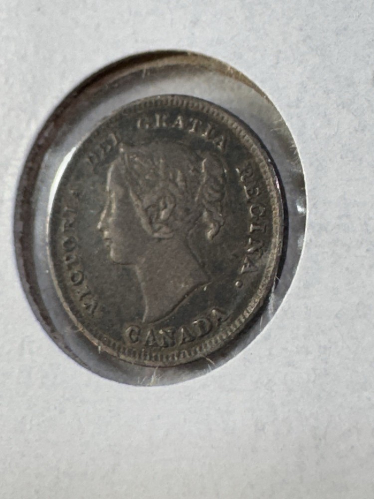 1896 Canada 5 Cents Silver Coin