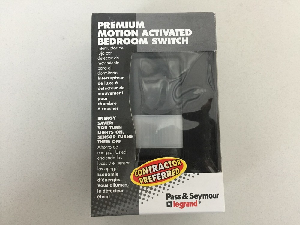 PASS & SEYMOUR MCB-BKCC4 MOTION ACTIVATED BEDROOM SWITCH