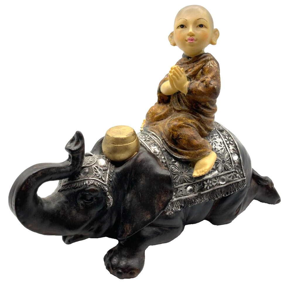 Balinese Monk and Elephant 19 cms