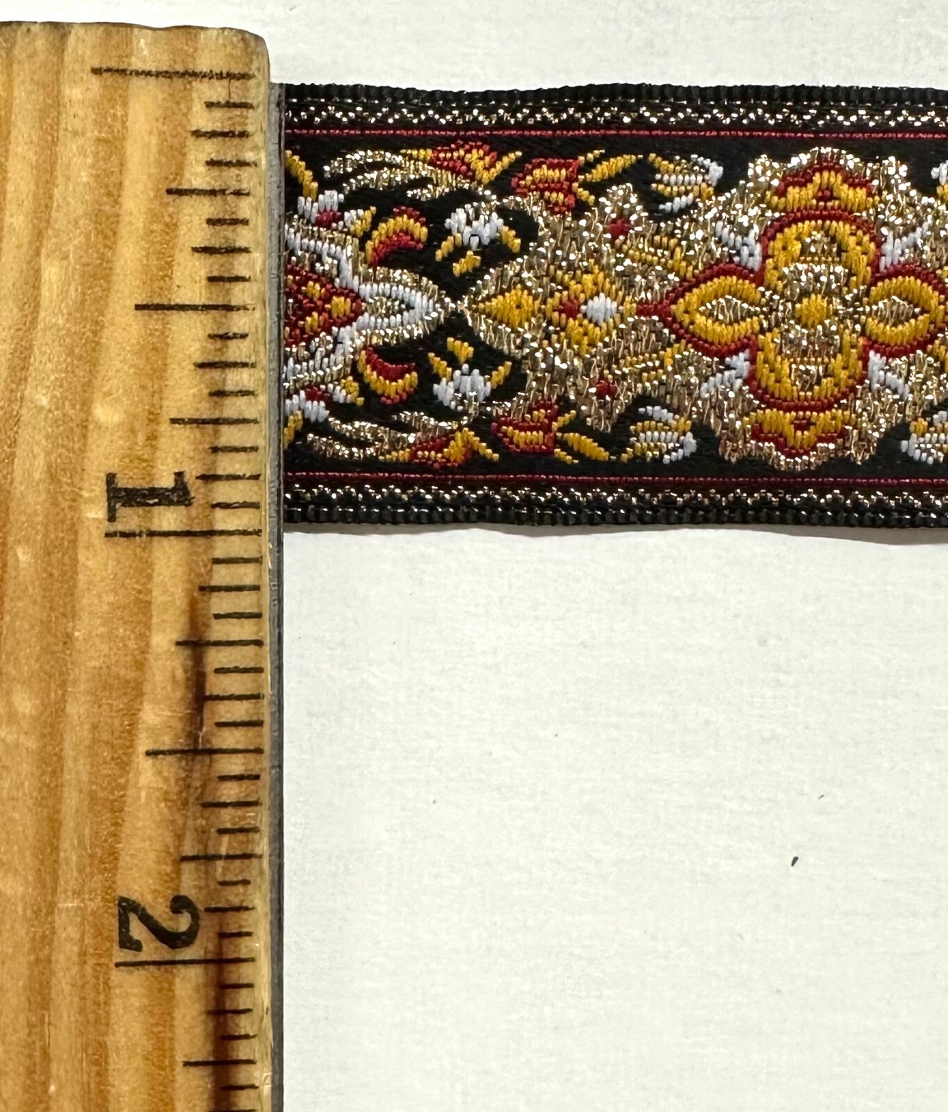 1" Jacquard Woven Metallic Ribbon Trim - 10 Continuous Yards!