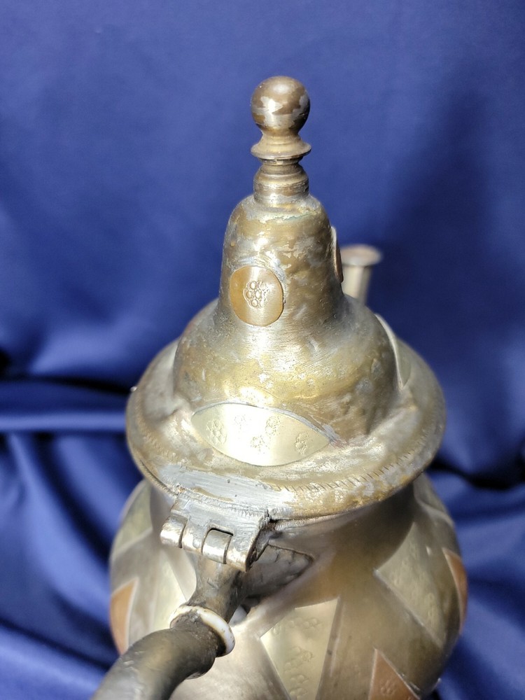 Old vintage silver/brass teapot middle east