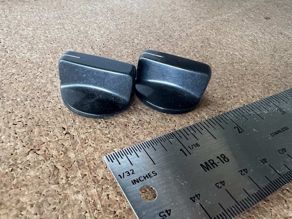 Vintage Black Daka-Ware Selector Control Knobs - Lot of 2