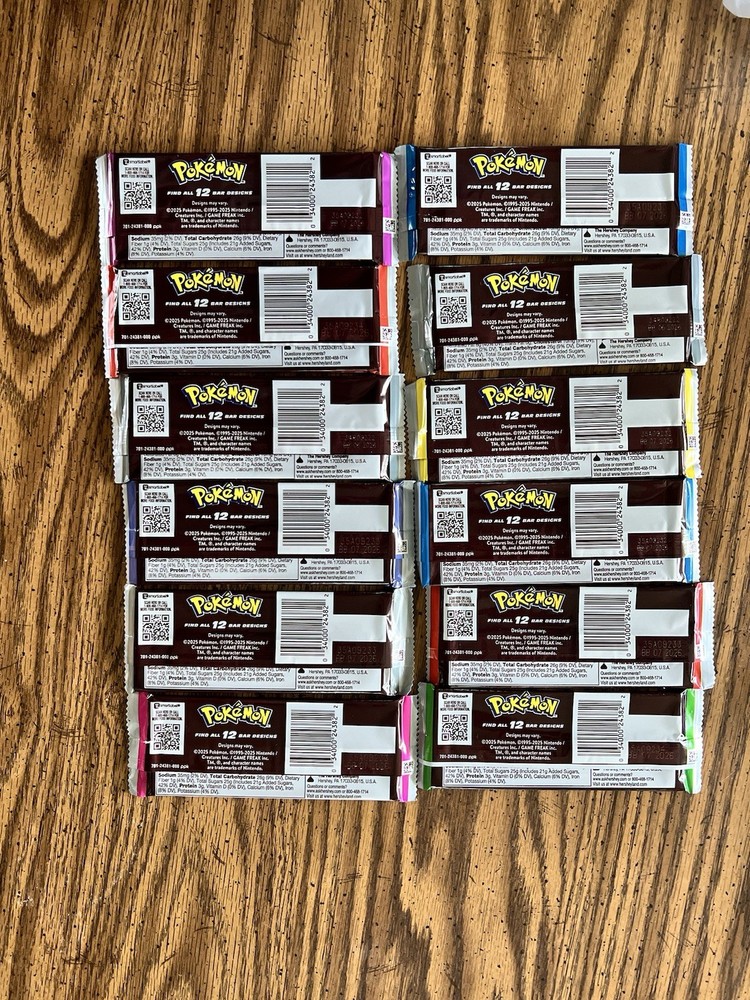 Hersheys Pokemon Chocolate Bar Collaboration - COMPLETE SET