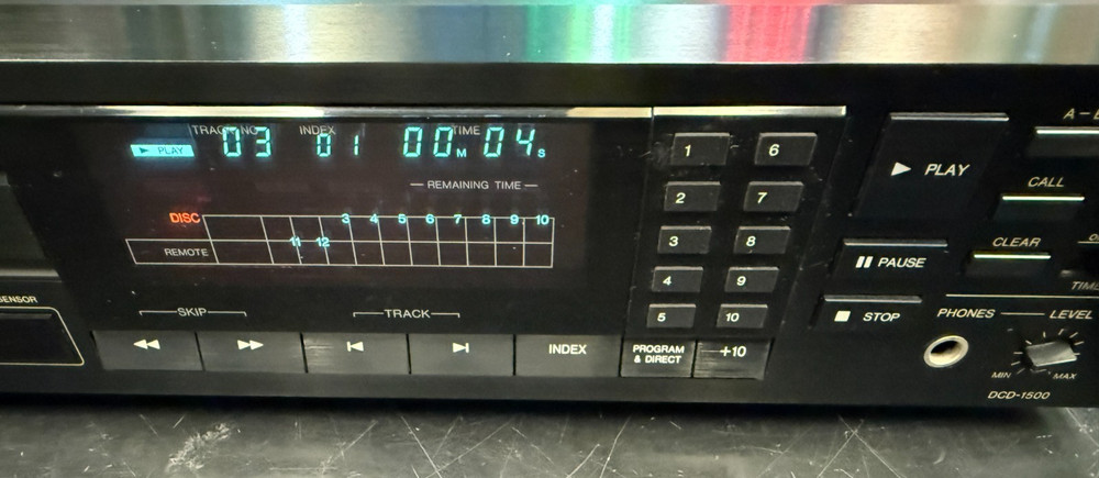 Denon DCD-1500 CD Player NO/Remote (Japan) Tested Working Nice Condition