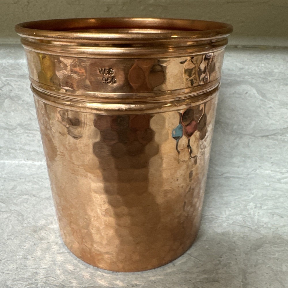 Williams Sonoma Hammered Copper Candle Sleeve