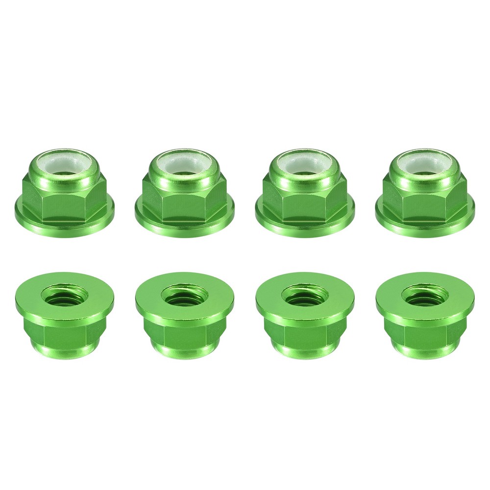 Nylon Insert Hex Lock Nuts, 8pcs - M3x0.5mm Self-Locking Nut(Green)