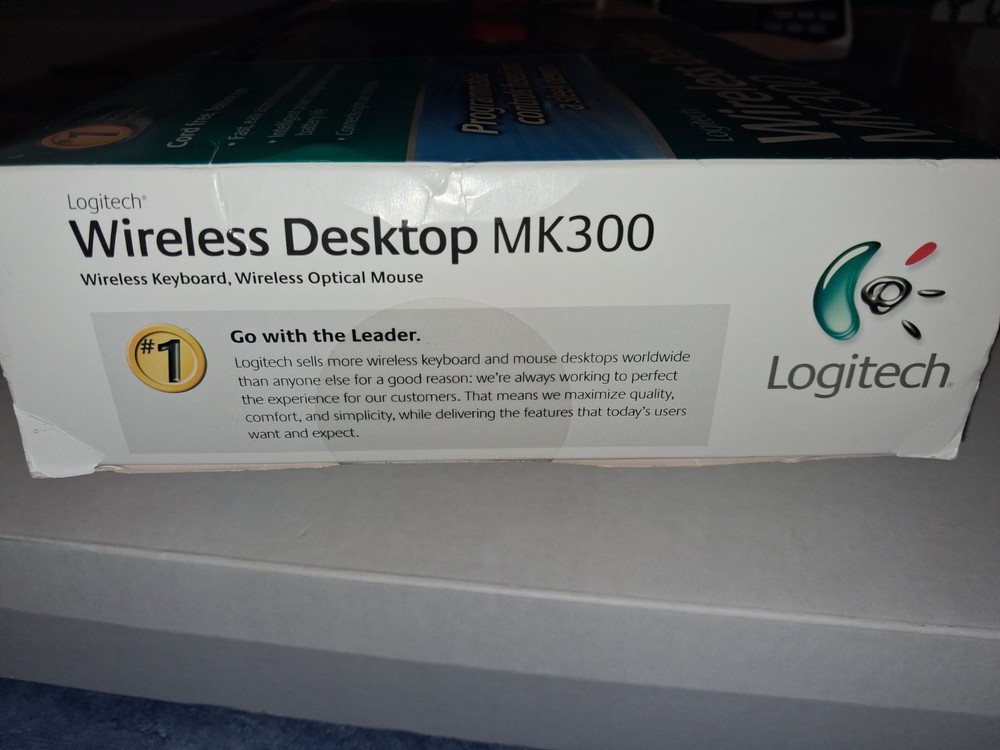 Logitech MK300 Wireless Desktop Keyboard Mouse Replacement, No Receiver New/Ope