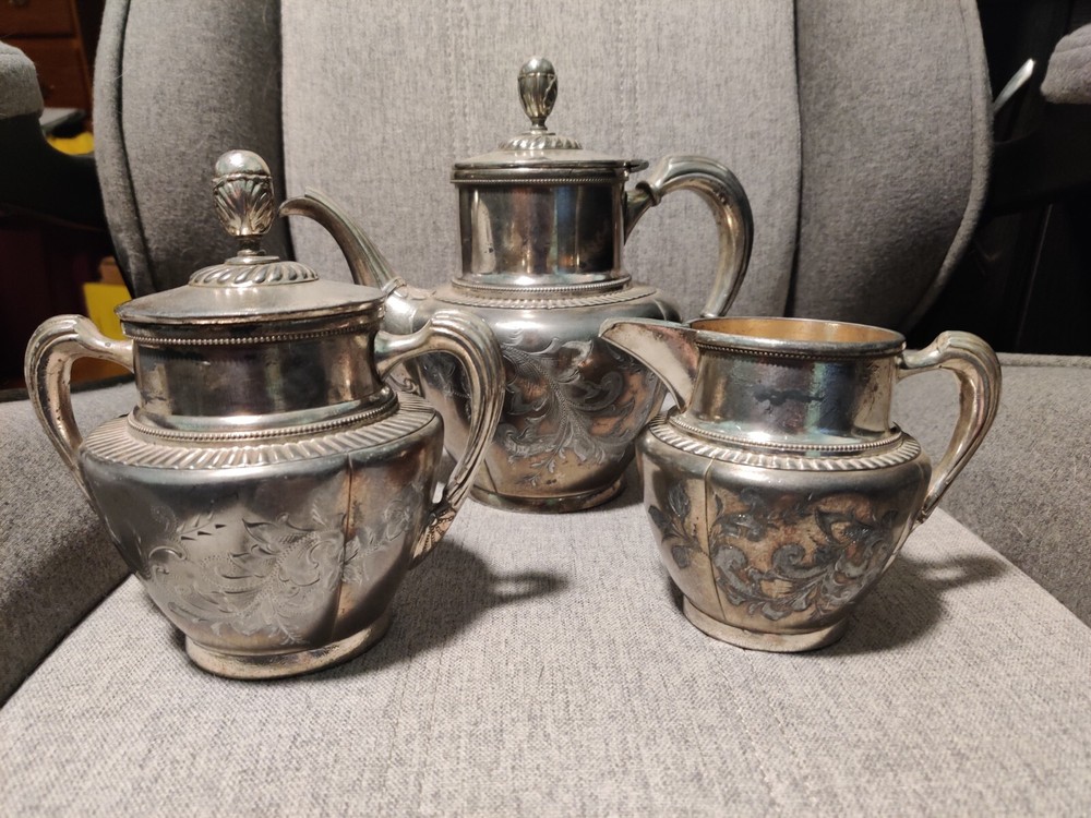 Vintage Pelton Bros & Co St Louis Quadruple Plate Tea Set