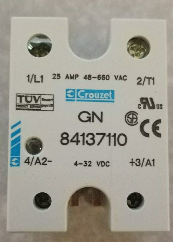 84137110 - CRYDOM, Solid State Relay, 25A/480Vac, DC In