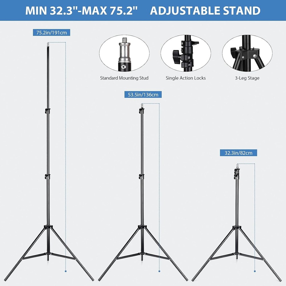 Softbox Lighting Kit 30x30in Continuous Photo Studio