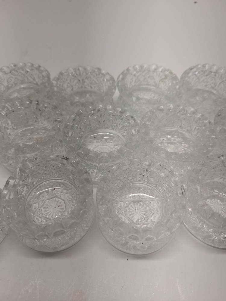 Vintage L E Smith (16) Open Salts, Salt Cellars Glass