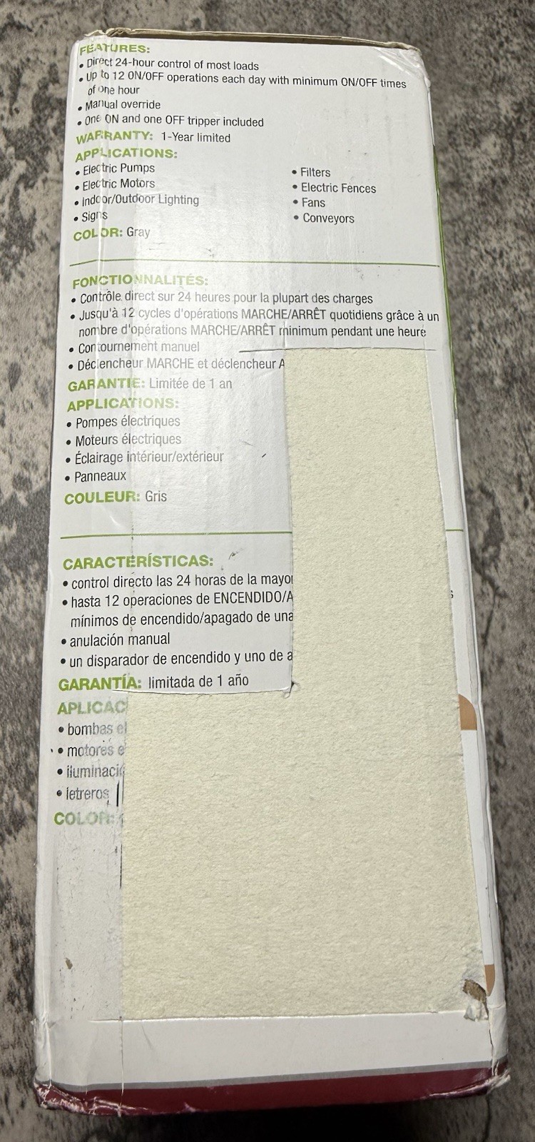 T104 Electromechanical Timer Switch, 40A Load Capacity, 1-12 Cycles Per Day