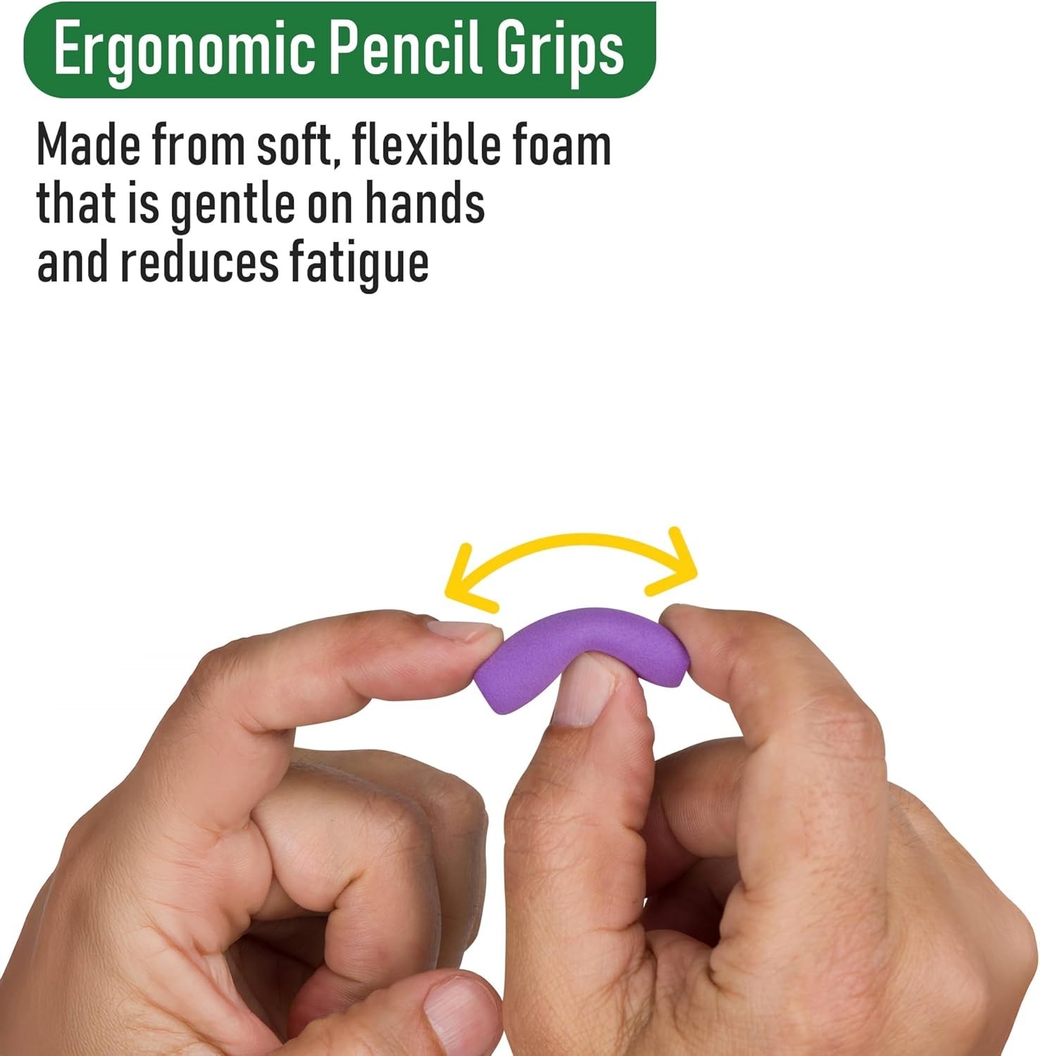 Ergonomic Pencil Grips 12 Pack Assorted Colors for Left & Right-Handed Use