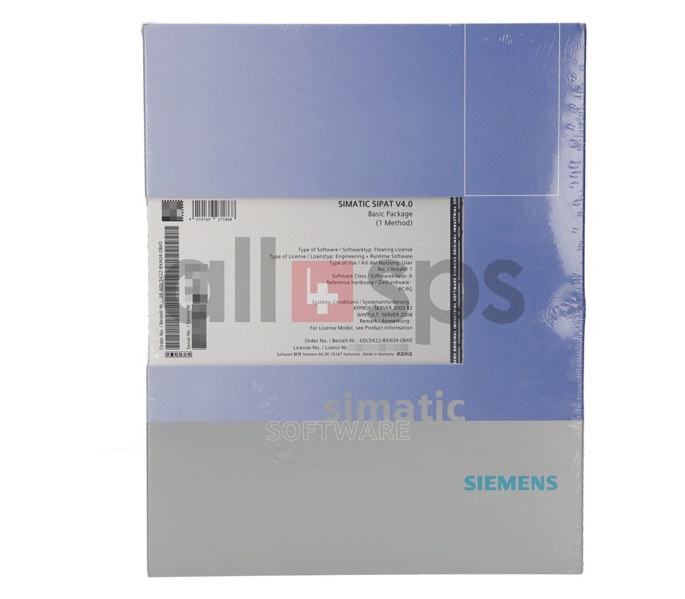 SIMATIC SIPAT, SOFTWARE BASIC PACKAGE V4.0 - 6DL5422-8XA04-0BA5 (NS)