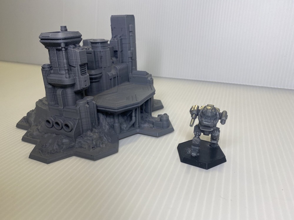 Spaceport w/ Hex Base, Tabletop War Game Terrain Battletech (6mm)