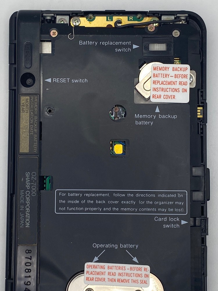 Vtg Sharp OZ-7000 Wizard Electronic Organizer Bundle- Tested Working - New Batts