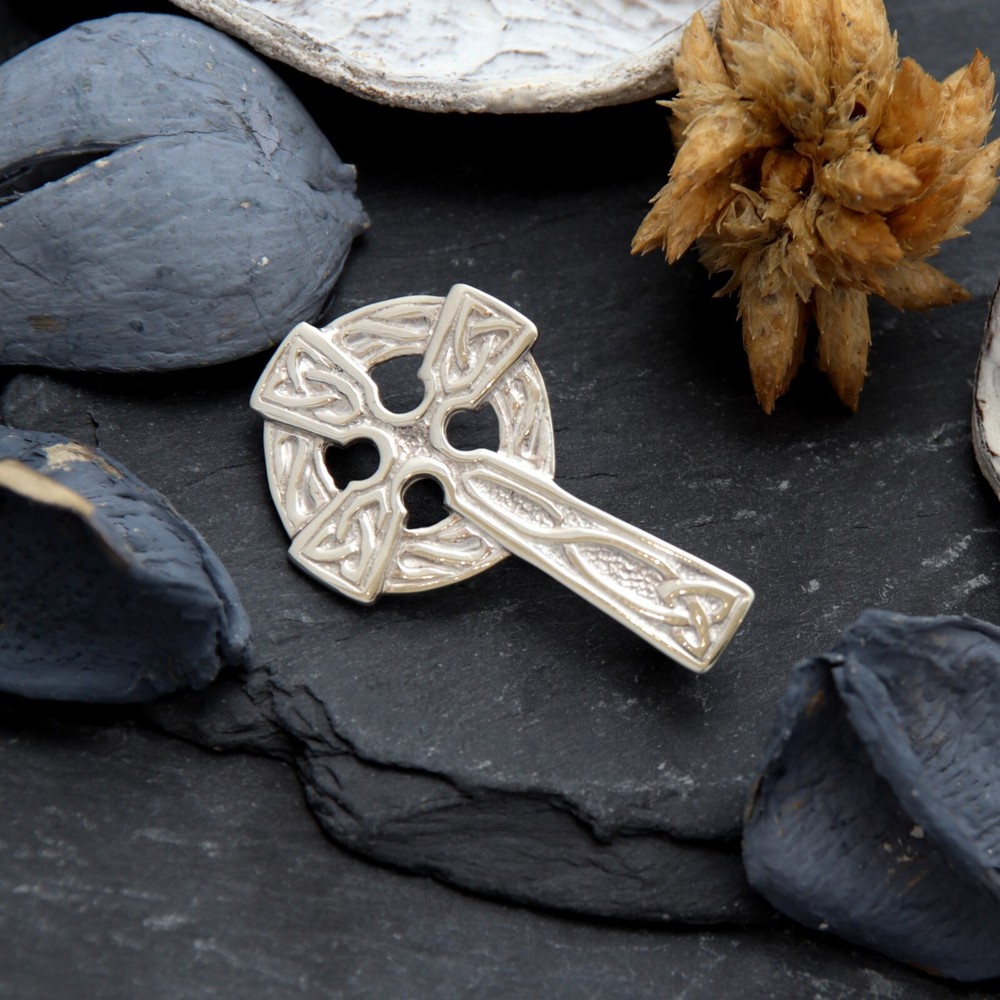 Sterling Silver Celtic Cross Brooch