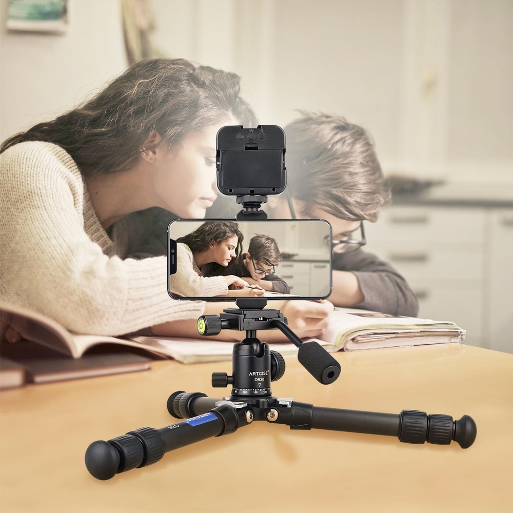 Ball Head with Handle Camera Tripod Ball Head with Two Quick Release Plates a...