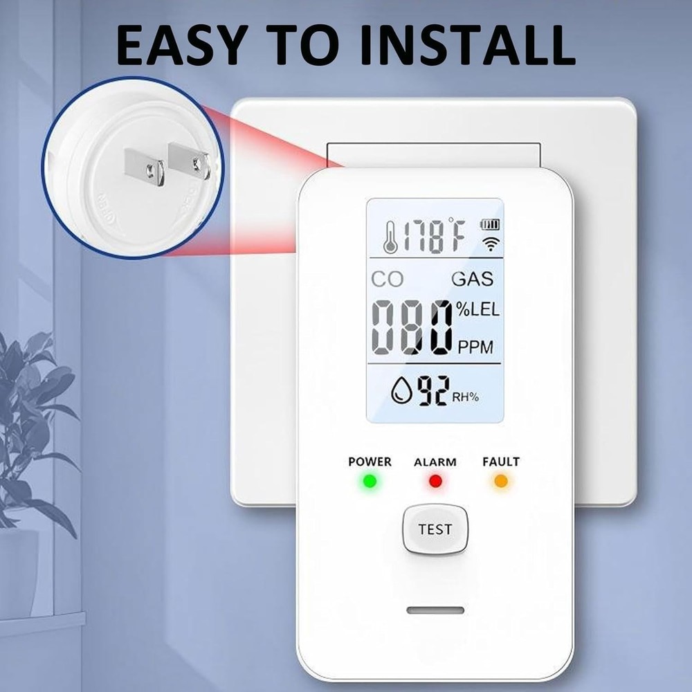 Steadfast haven co detector, 4-in-1 Detector with HD Screen