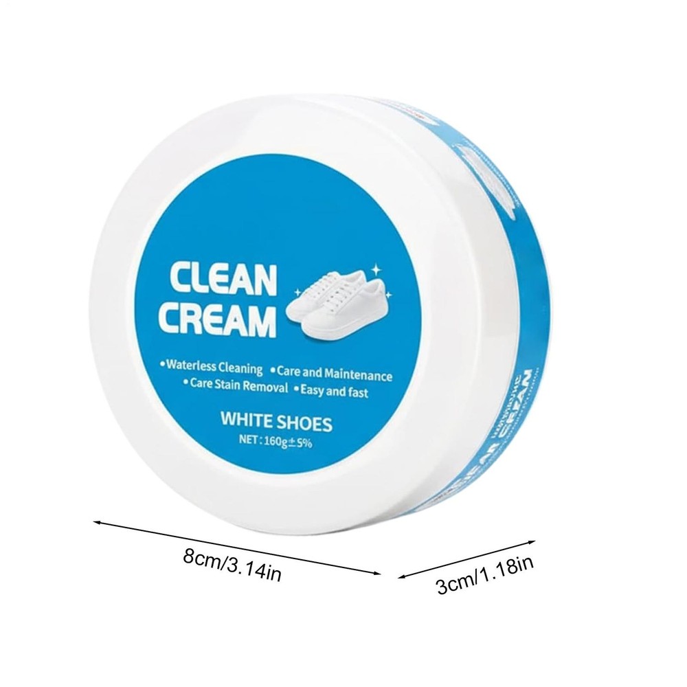 White Sneaker Cleaner 160g Dirt Remover Paste with Sponge Effective