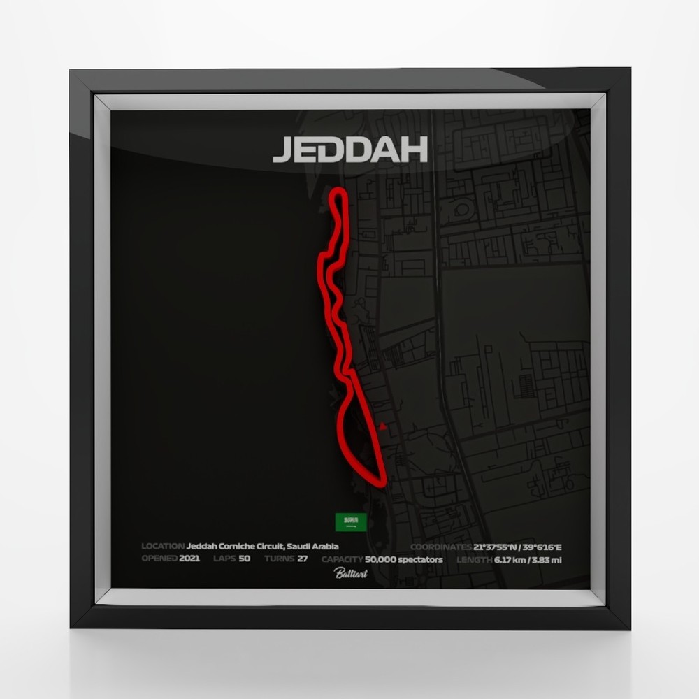 Jeddah Corniche Circuit 3D Shadow Box