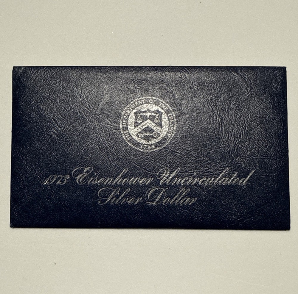 1973-S Eisenhower Silver Dollar 40% Uncirculated OGP Blue Envelope US Mint