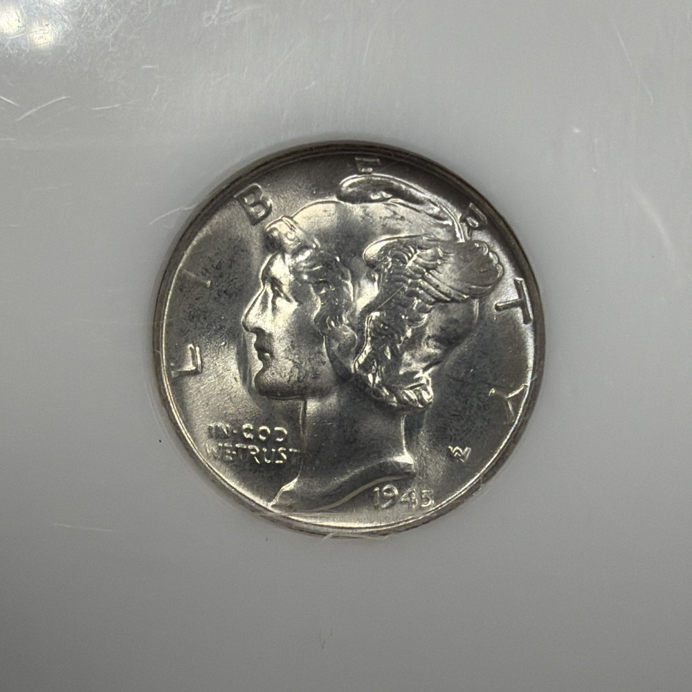 1945 Mercury Dime 10C NGC MS65