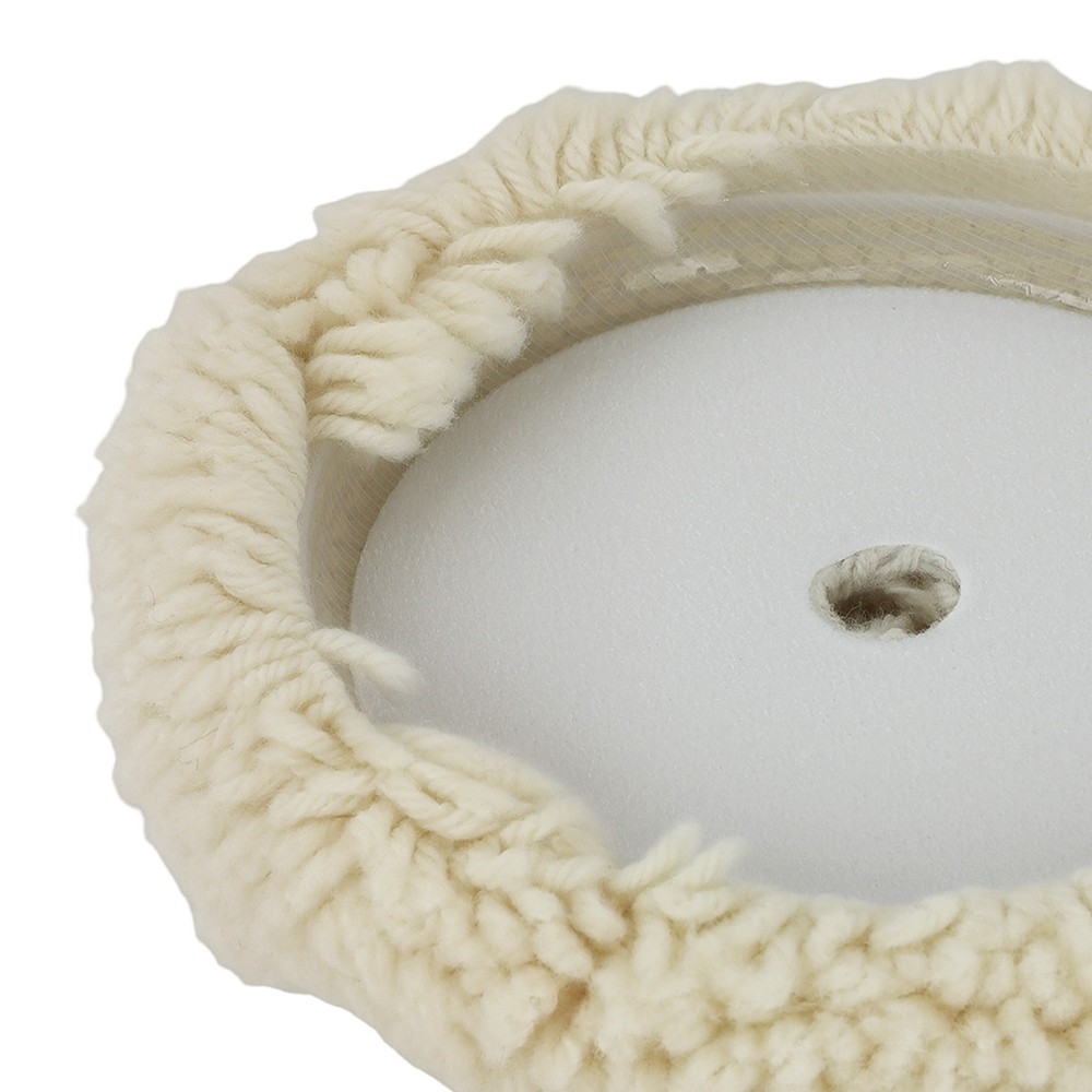 7" Hook and Loop Wool Car Polishing Buffing Pad For Cutting & Polishing