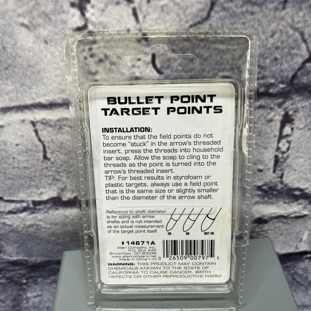 ALLEN 6 PACK 9/32 75 GRAIN BULLET TARGET POINTS