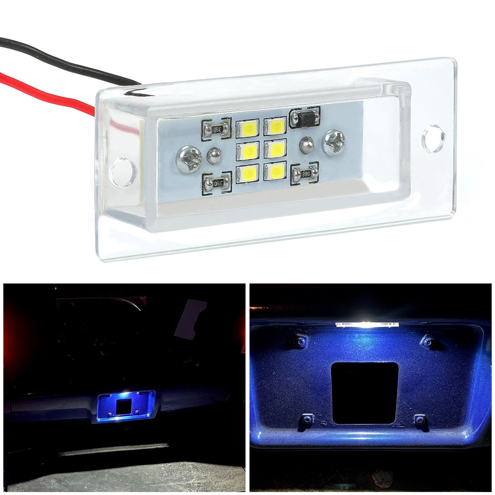 Universal Rear Roll Pan License Plate Light LED For Silverado Sierra Fleetside