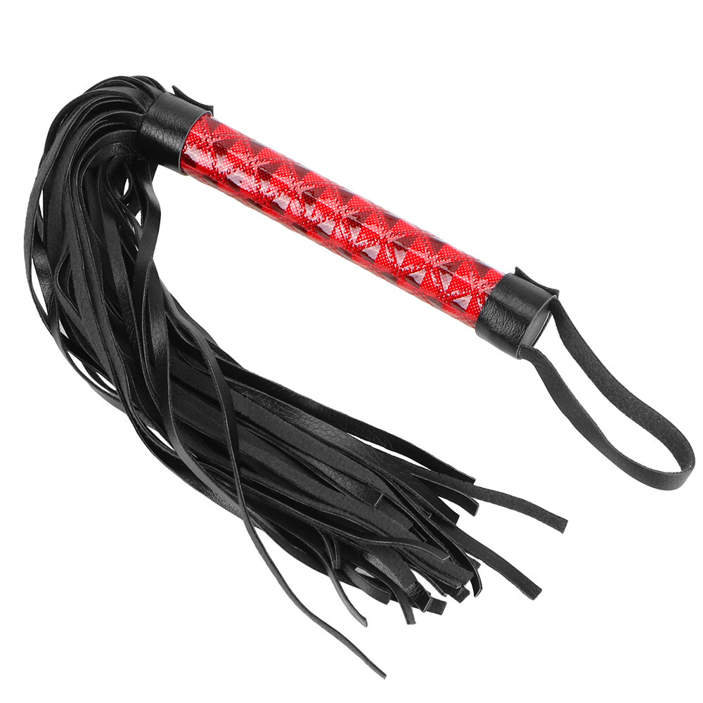 PU Leather Horse Riding Whip Handle Spanking Flogger Crops For Couples Roleplay