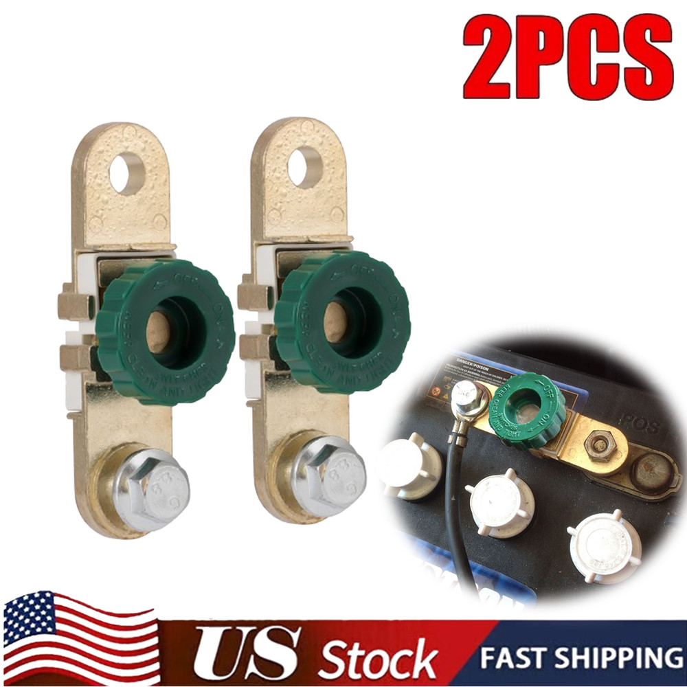 2X Battery Link Terminal Quick Cut-off Disconnect Kill Shut Switch Side Post new