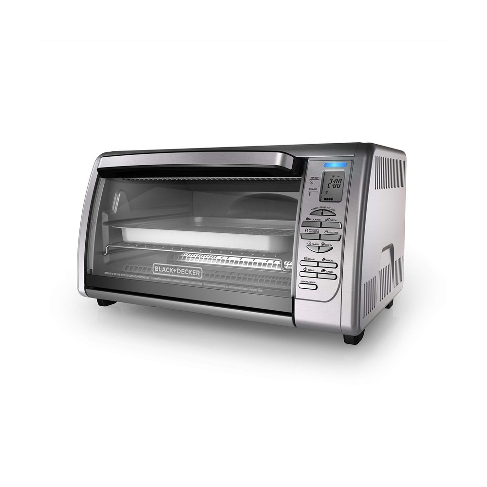 Black+Decker Countertop Convection Toaster Oven, 8 One-touch Cooking Function...