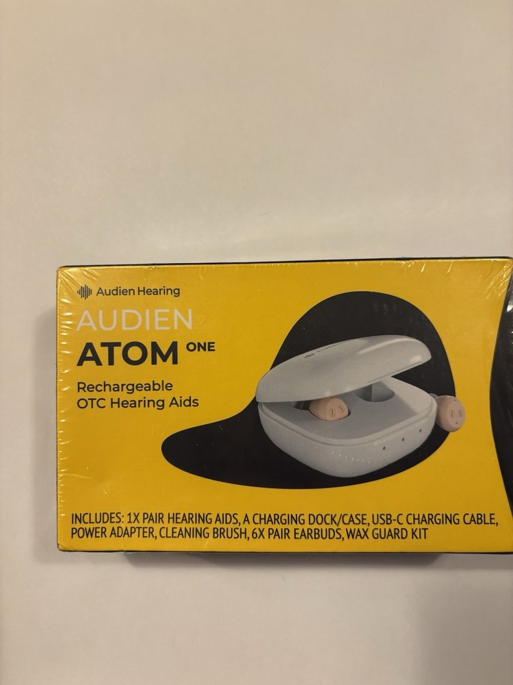 Audien Atom One Hearing Aids  Wireless, Rechargeable, New Sealed