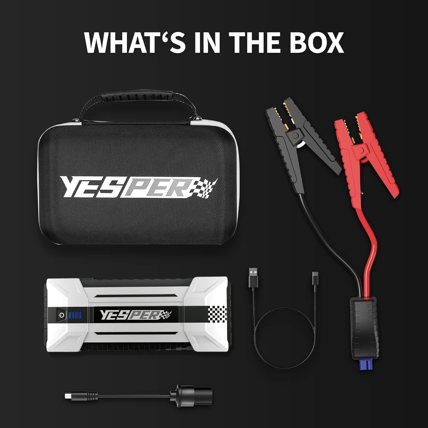 YESPER 4120A Car Jump Starter Booster Jumper Pack Power Bank Battery Charger US