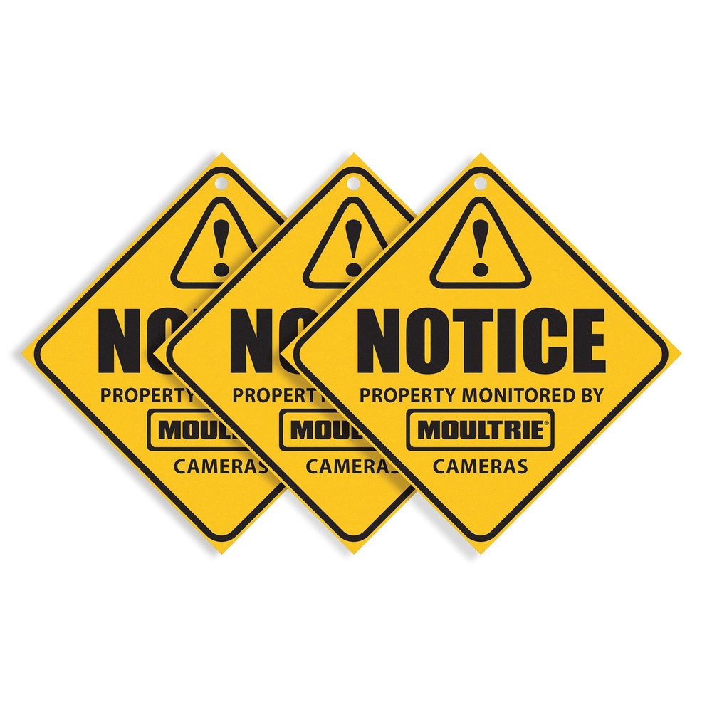 Moultrie Camera Surveillance Signs Einheitsgröße, Yellow and black